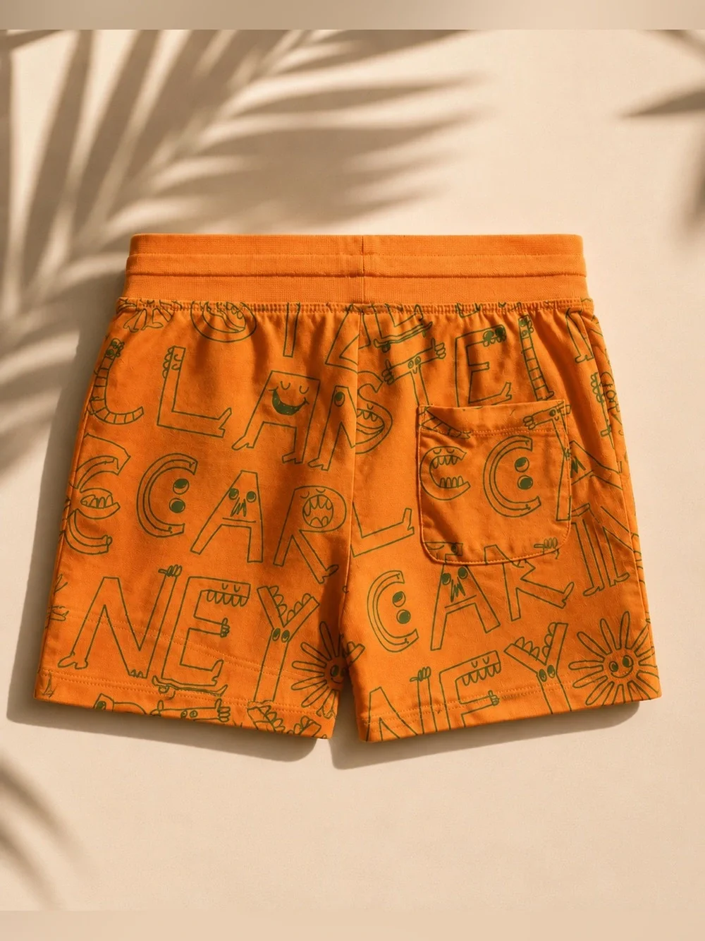 Stella McCartney Kids Matching Set Orange Graphic Tee & Boy Shorts Size 5/6Y